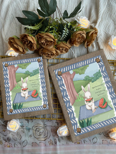 Bunny’s Watermelon Fun Wall Art