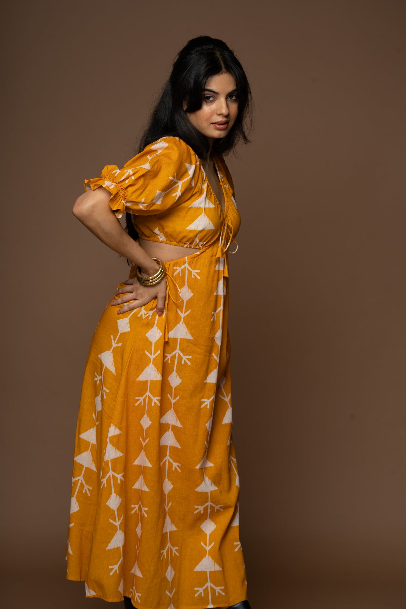 Ravine Radiance Long Maxi Dress in Our Boho Dance Pattern