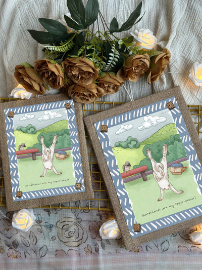 Super Bunny Handstand Wall Art
