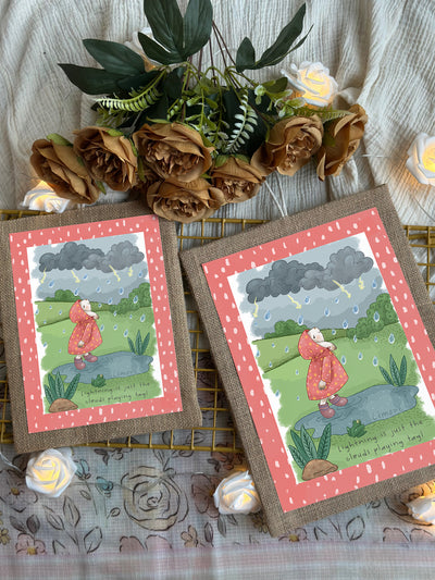 Bunny’s Rainy Adventure Wall Art