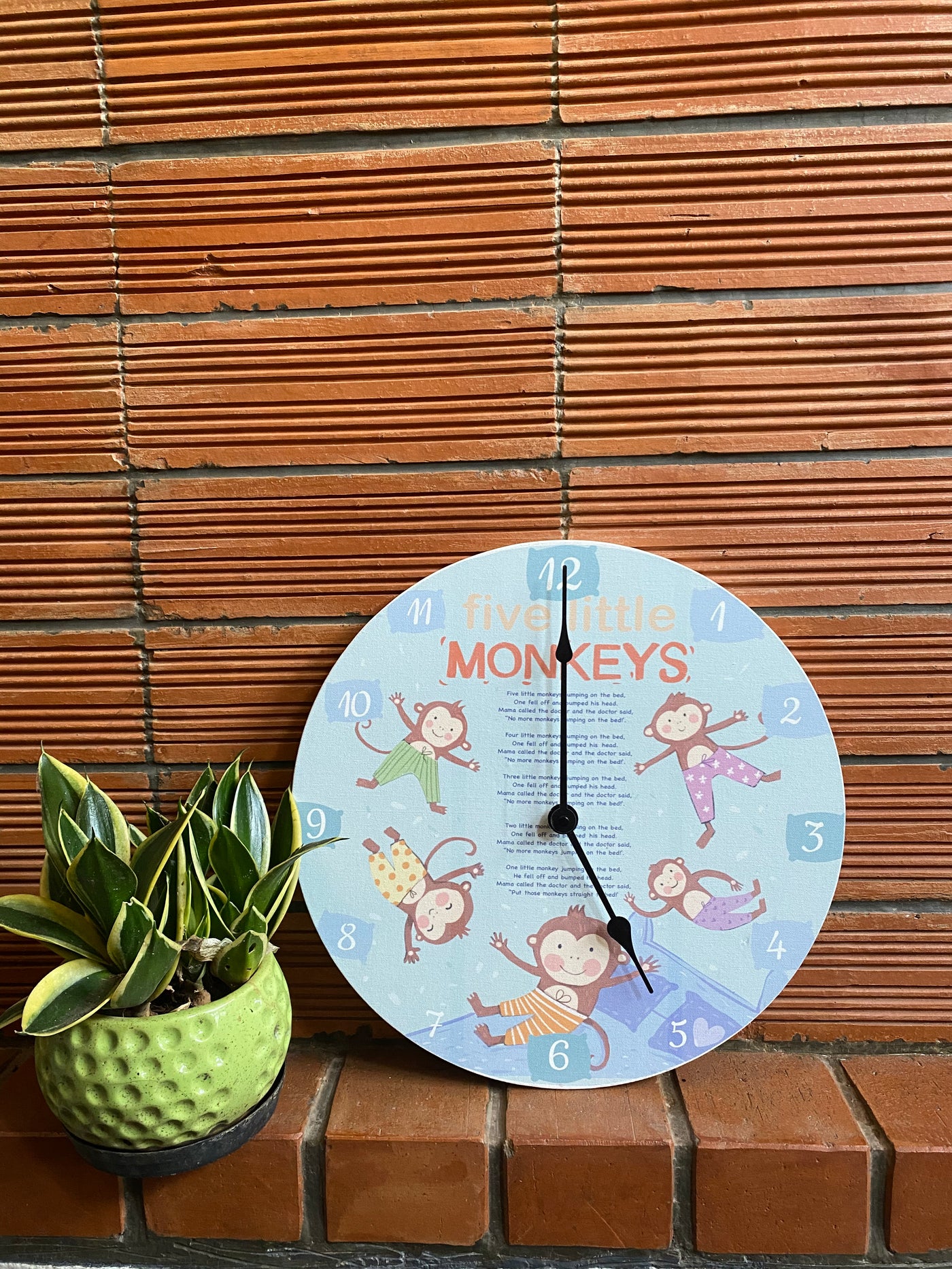 Five Little Monkeys Clock