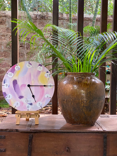 Painter's Palette Clock - Lilac