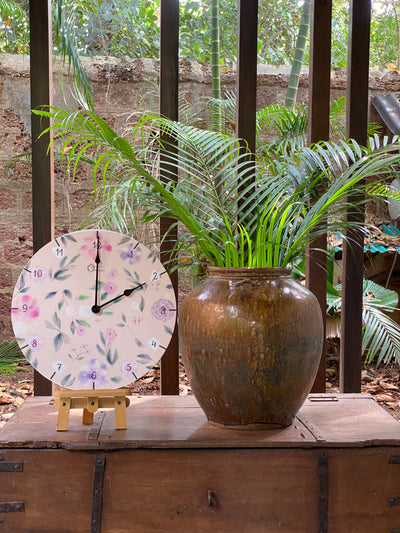 Blush Bella Flora Clock