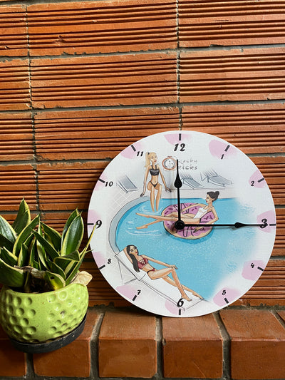 Cool Pool Fun Clock