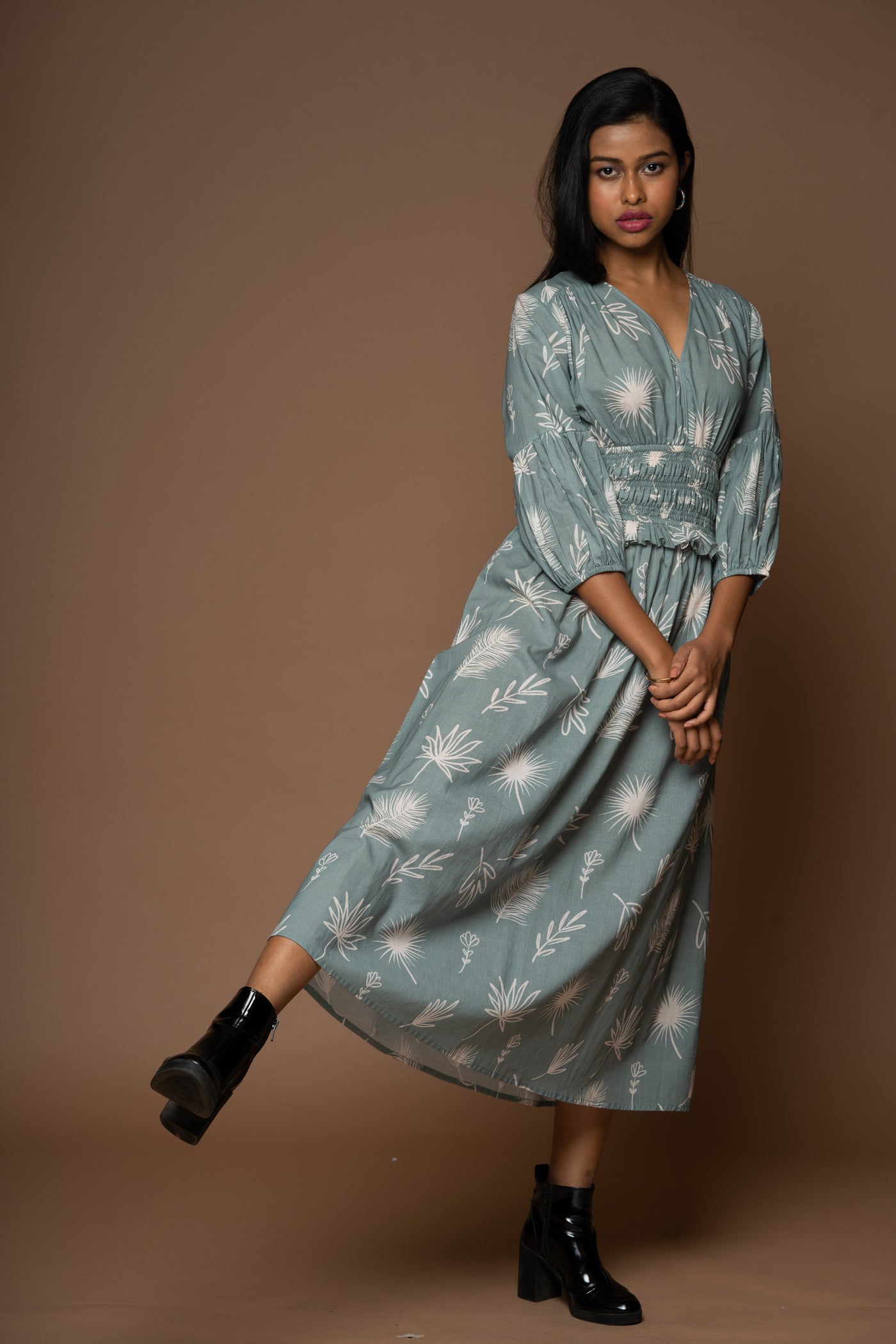 Nomad's Nirvana Long Dress in Shining for you Pattern