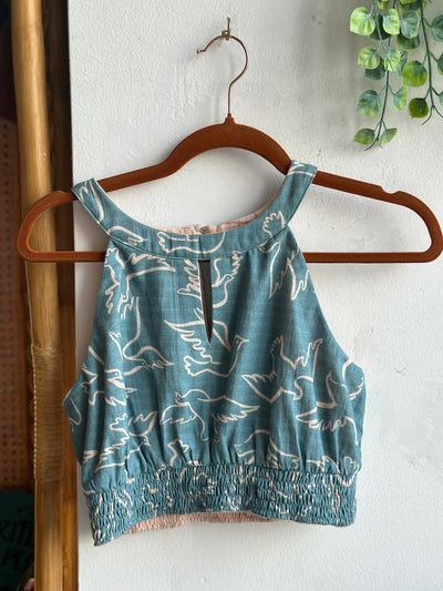 Blue Reversible Halter Bliss Bralette