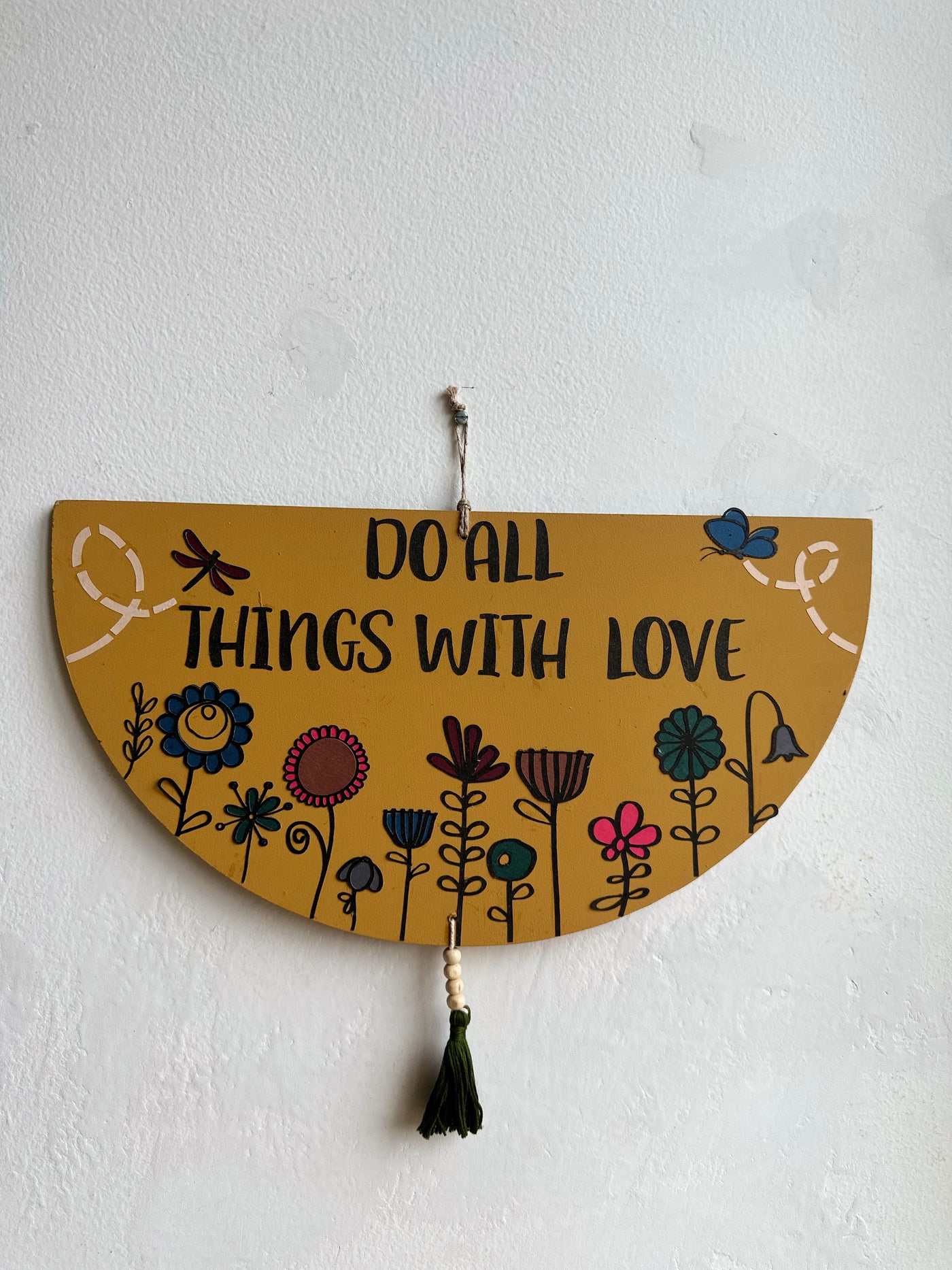 Do all things with love - Enchanted Semi-Circle Wall Art