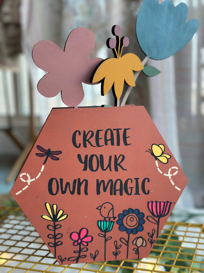 Create your own magic Desk/Wall Vase