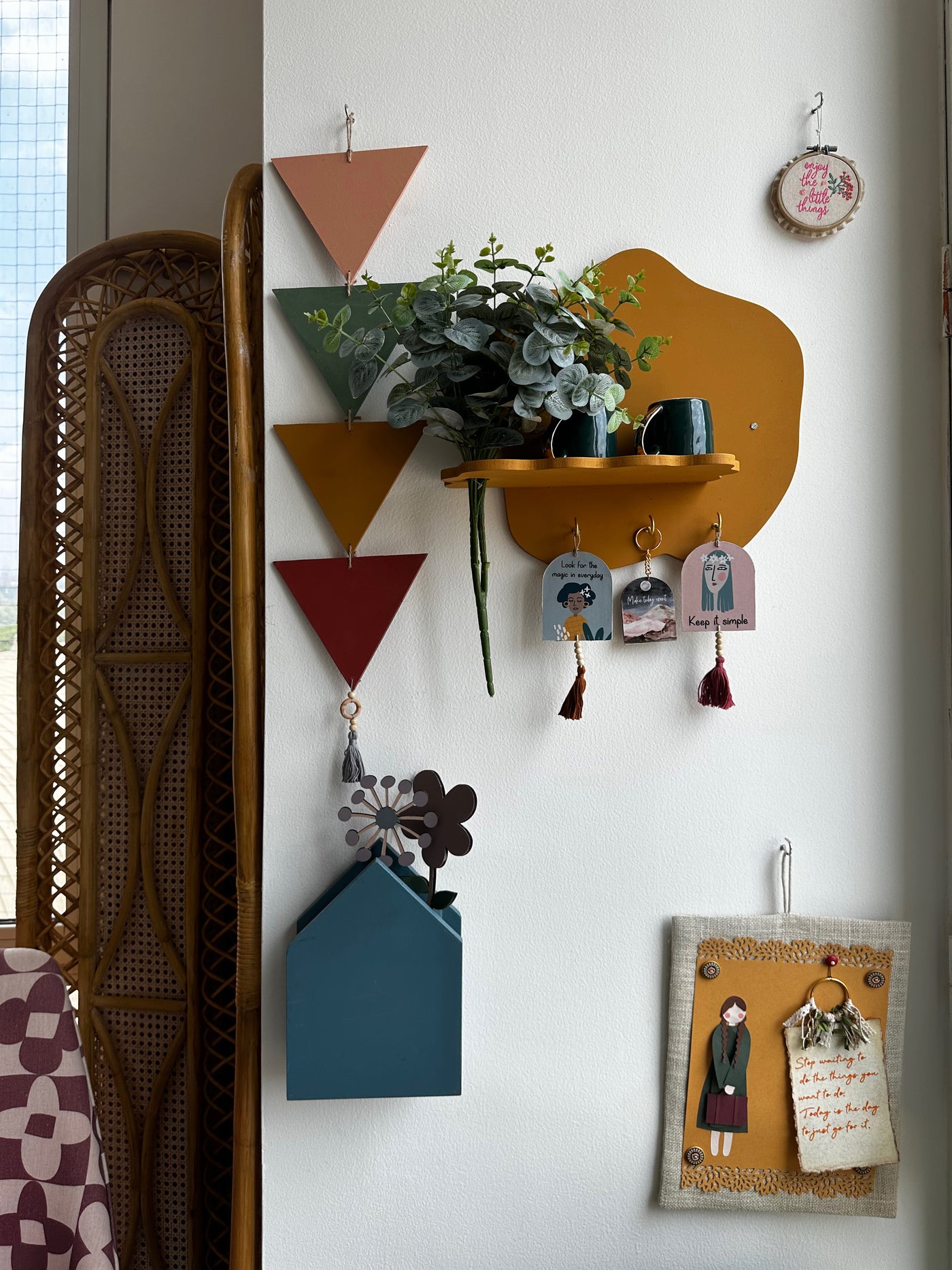 Mustard Curvy Pebble Wall Shelf