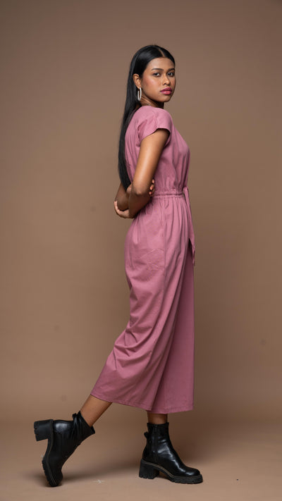 Knot me up Jumpsuit in mauve