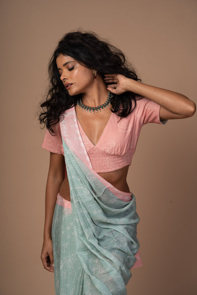 Botanical Bliss Cotton Sari