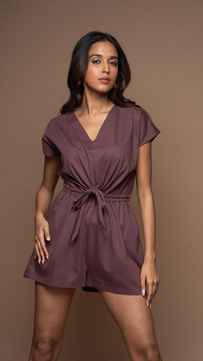 Knot me up Jumpsuit in muted Plum