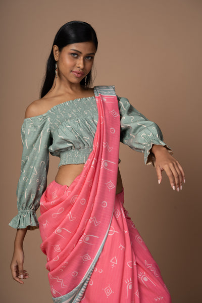 Refreshing Vibes Cotton Sari