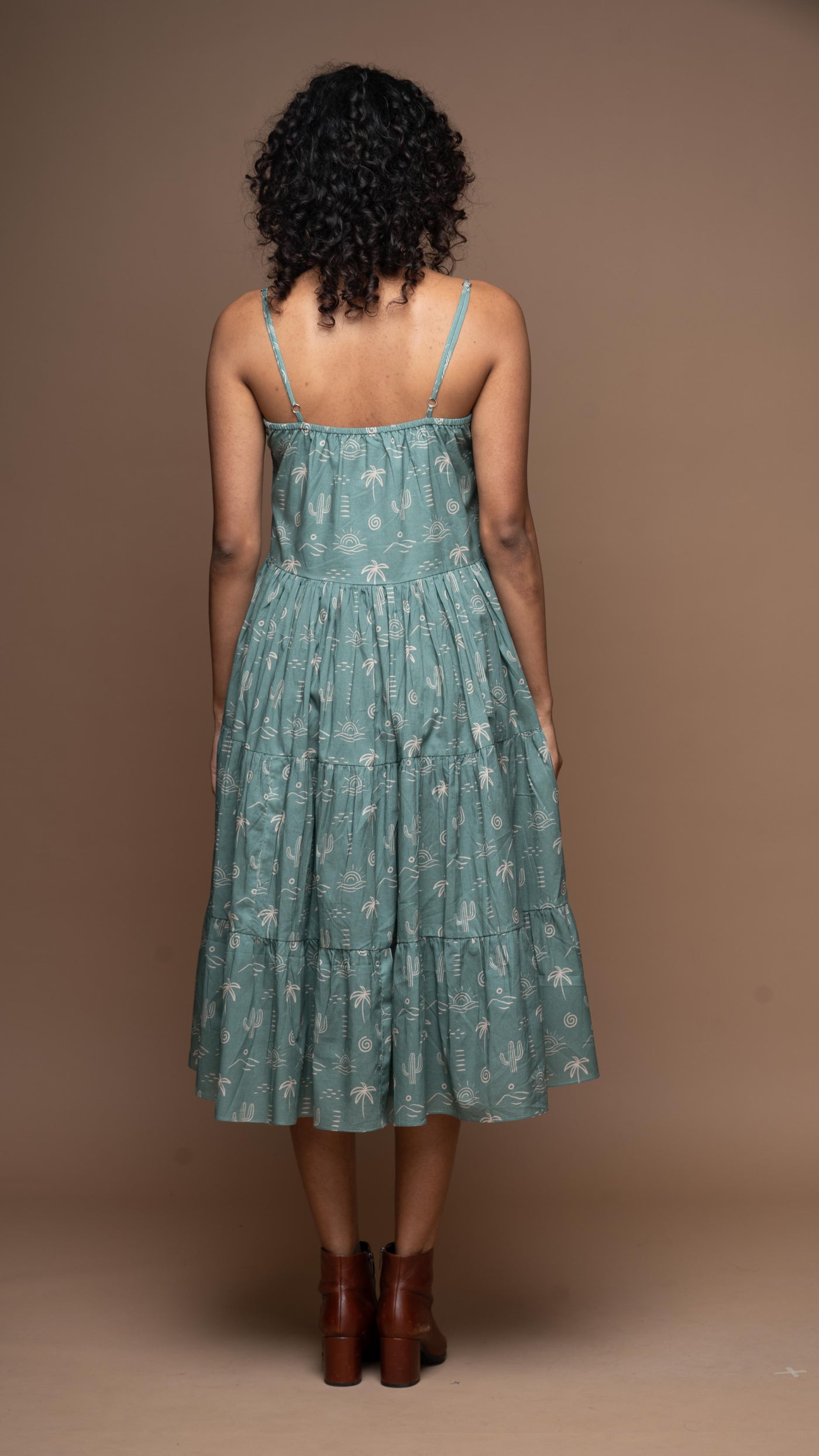 Heatwave Haven Midi Dress in Circle of Life Pattern