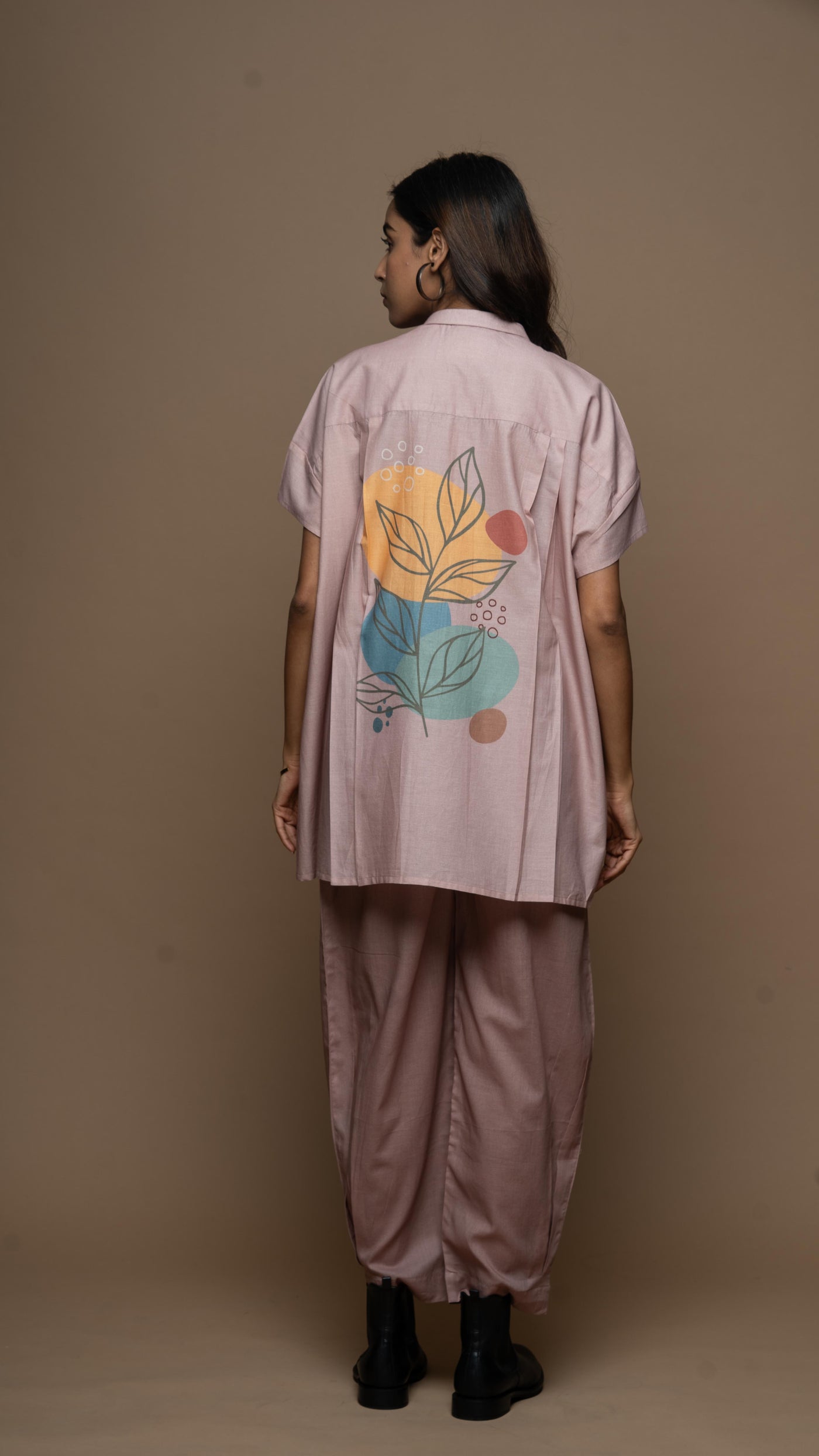 Pale Mauve One Leaf Wonder: Co-ord Pants Set