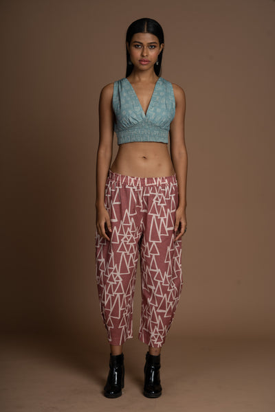 Sage Blue Reversible Plunge Panache Bralette