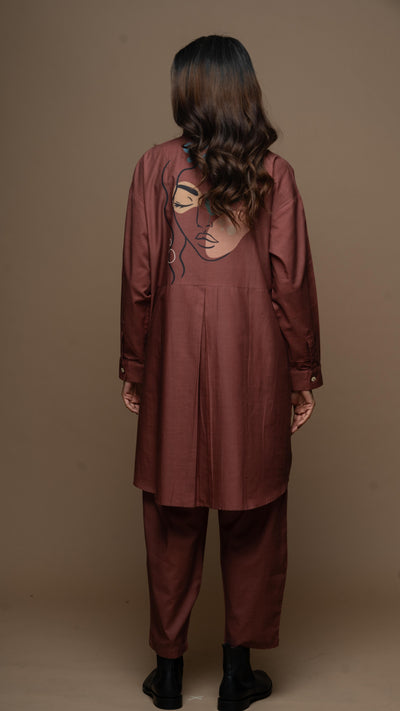 Marsala Tranquil Lady: Co-ord Pants Set