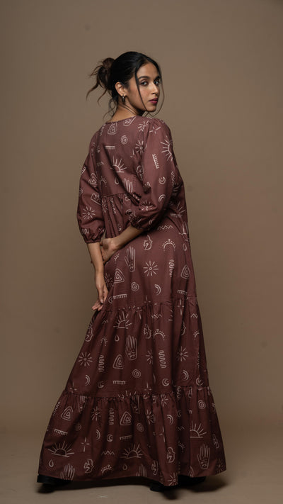 Timeless Charm Long Maxi Dress in A Better Tomorrow Pattern