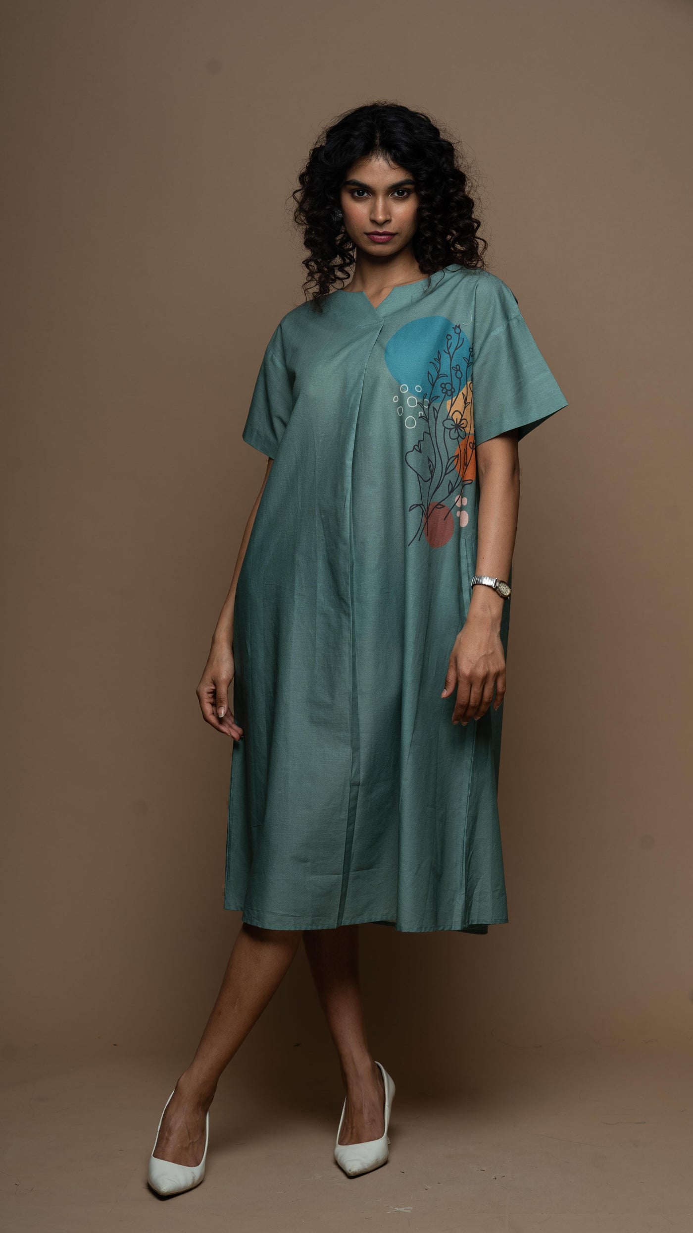 Subdued Sage Grow With Grace Shirt Dress