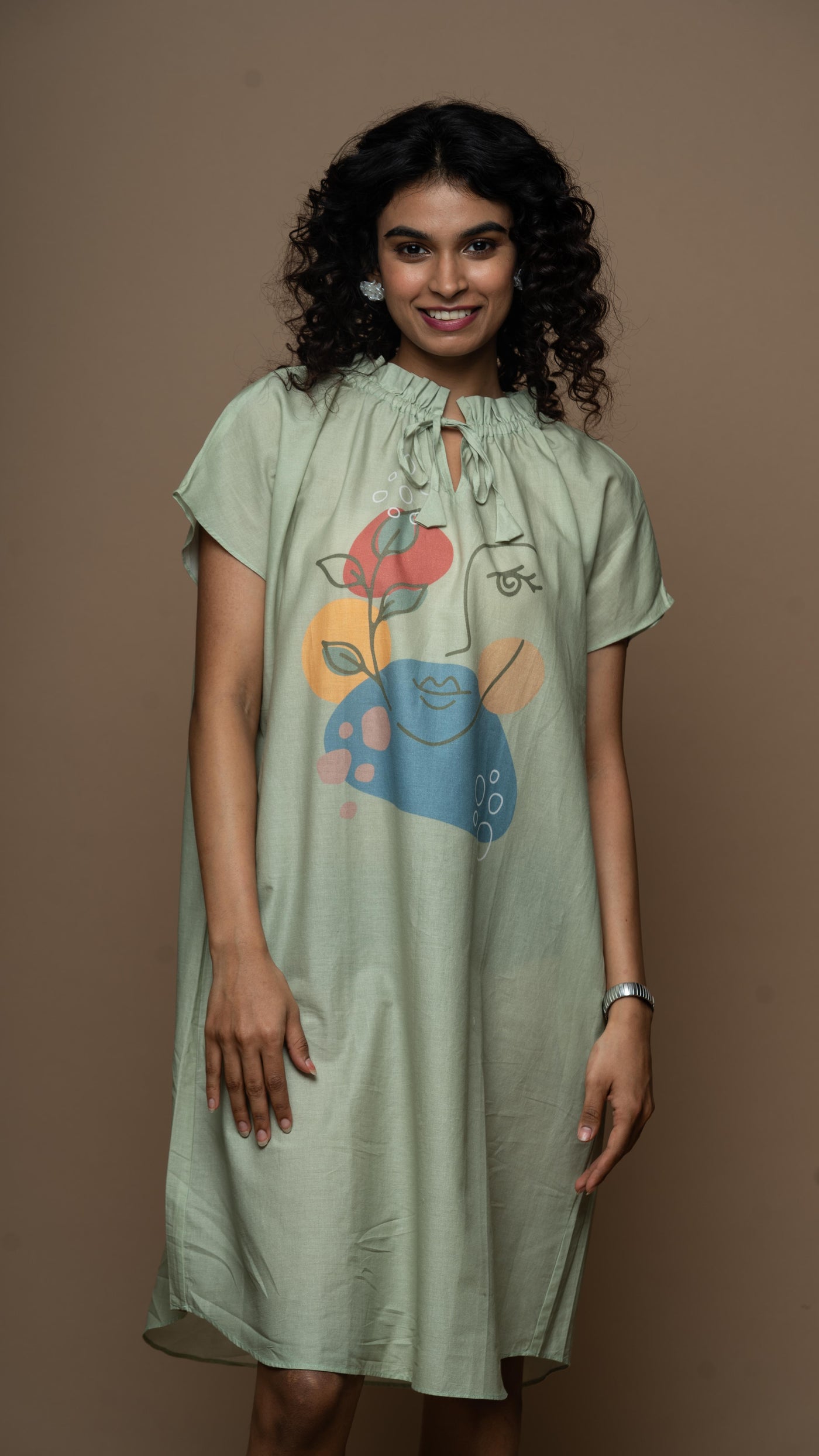 Soft Mint Radiant Beauty Shirt Dress