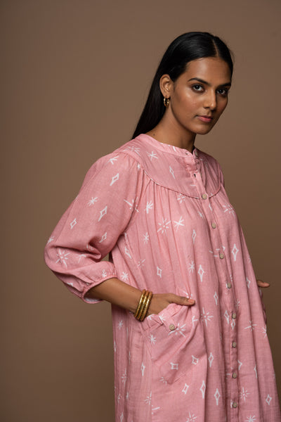 Dusty Pink Nova Kurta in All my friends Pattern