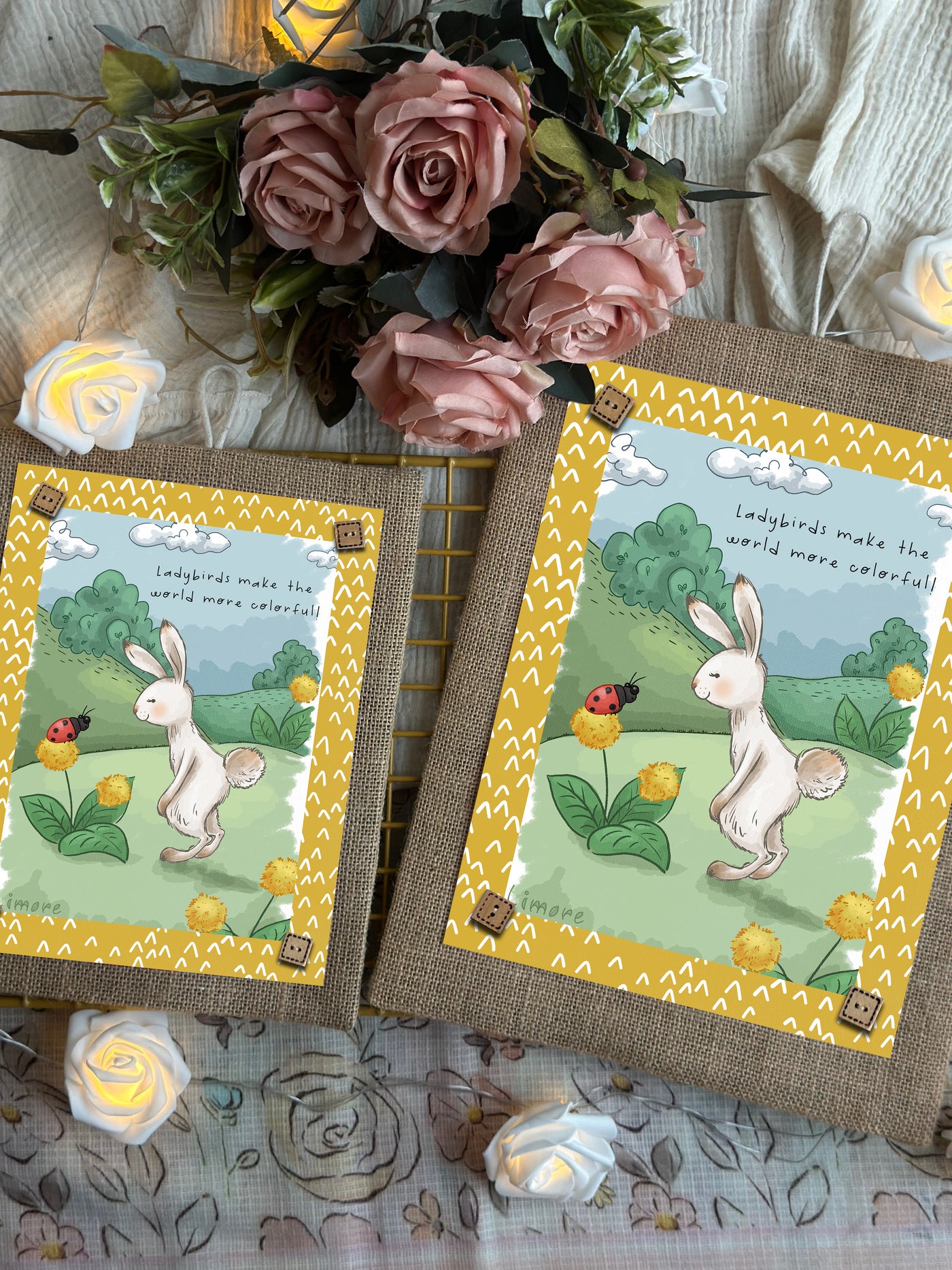 The Bunny & the Ladybird Wall Art