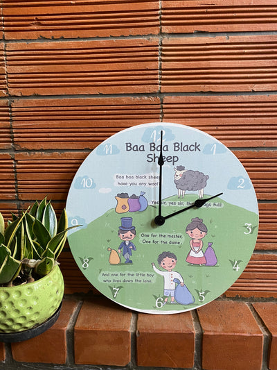 Baa Baa Black Sheep Clock