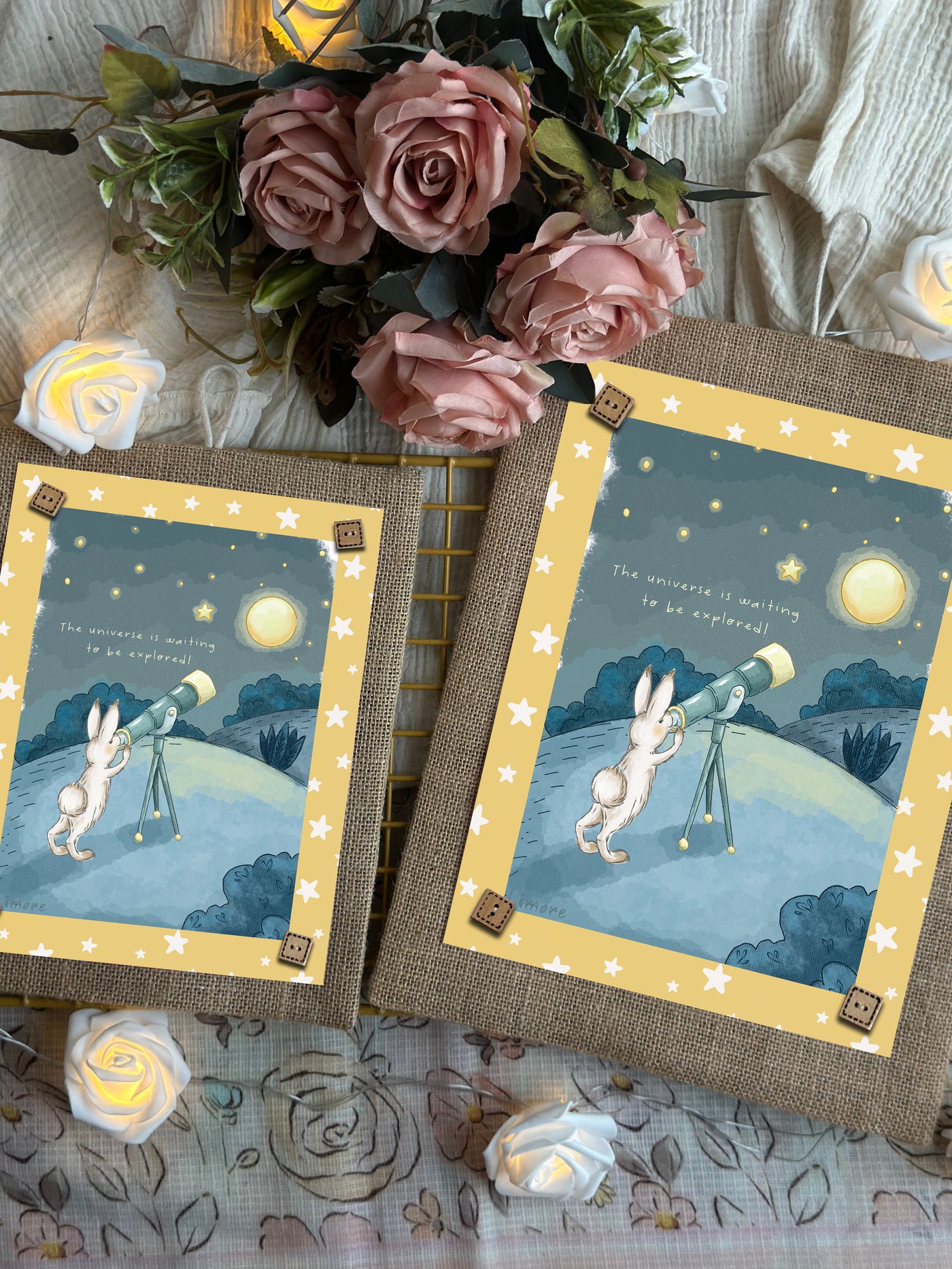 Little Astronomer Bunny Wall Art