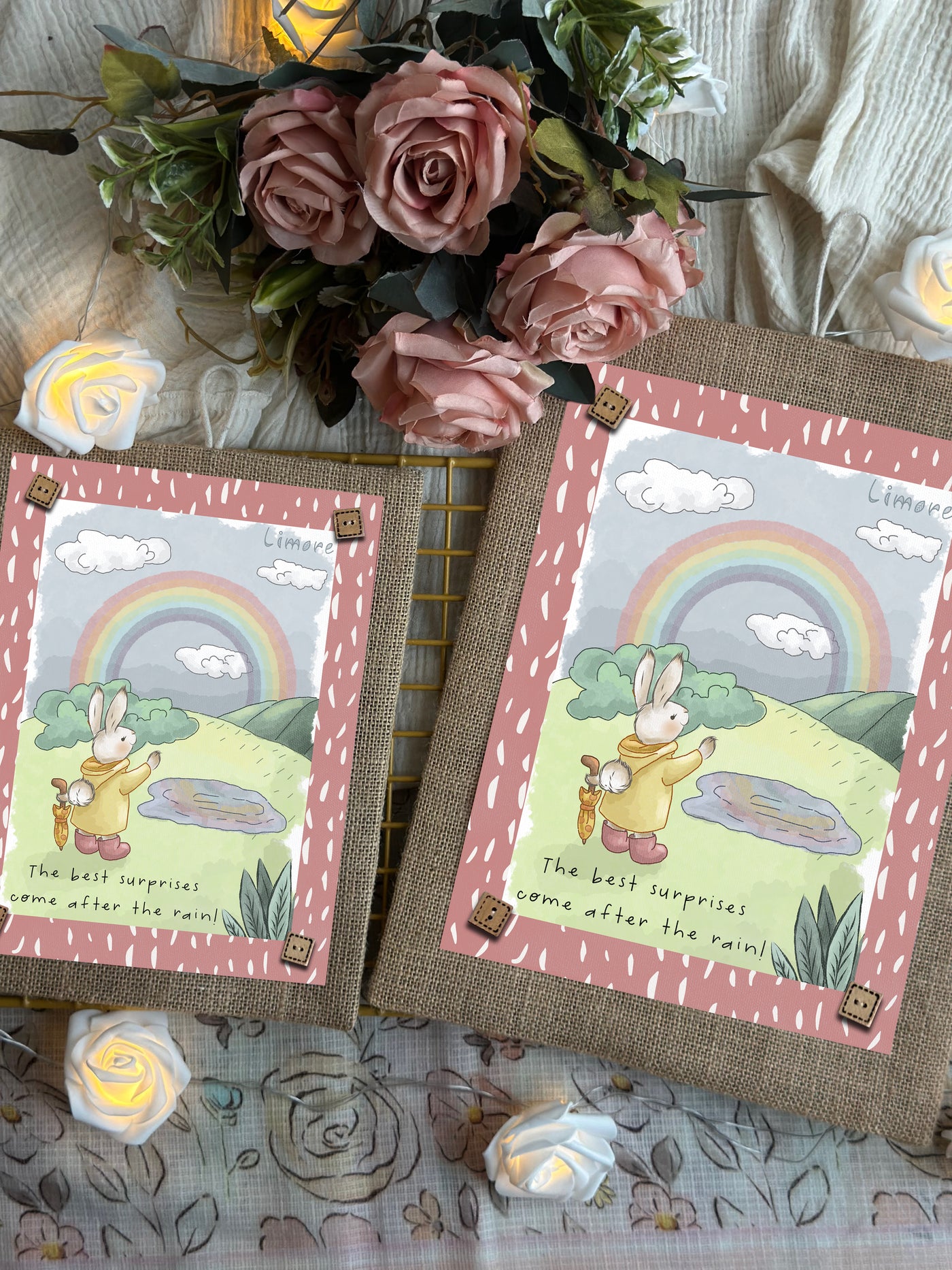 Bunny & the Rainbow Wall Art
