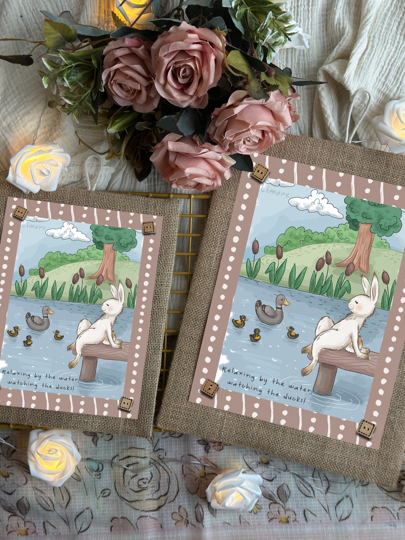 Bunny by the Pond Wall Art