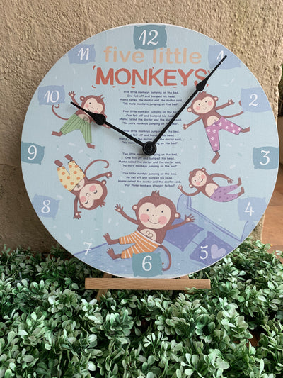 Five Little Monkeys Clock