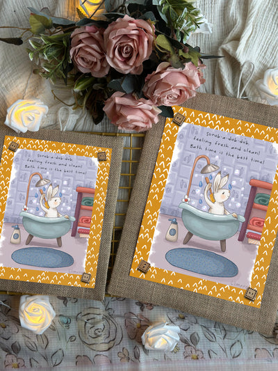 Bunny’s Bath Time Wall Art