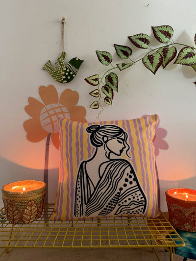 Serene Silhouette Cushion