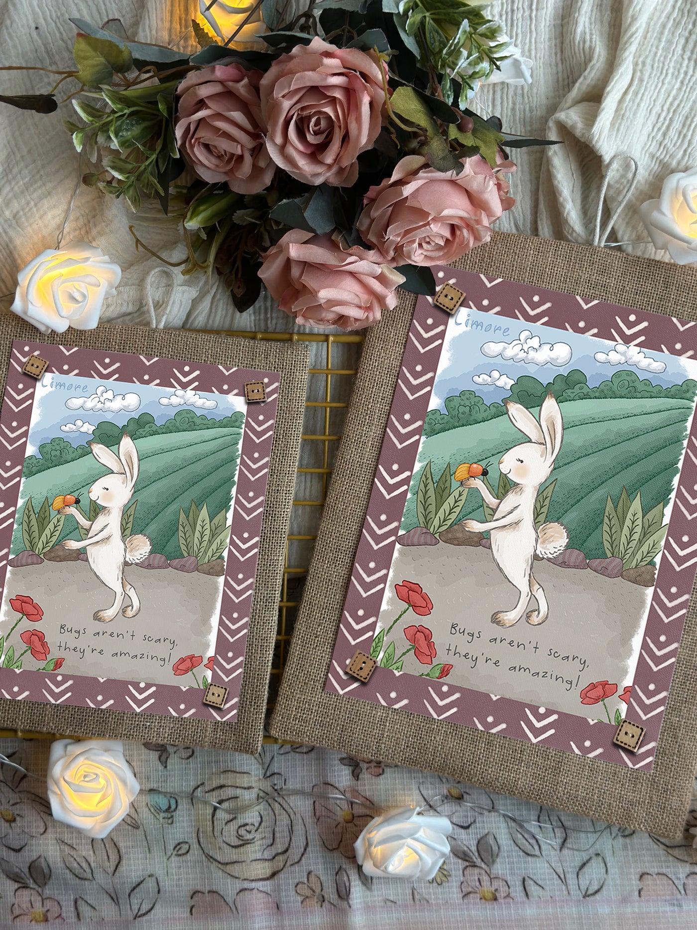 Bunny & Little Bug Wall Art