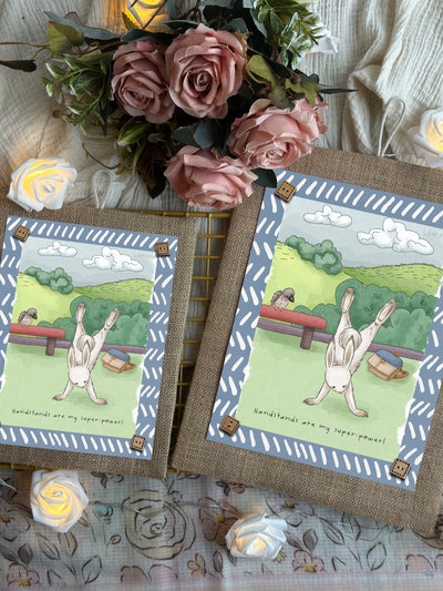 Super Bunny Handstand Wall Art