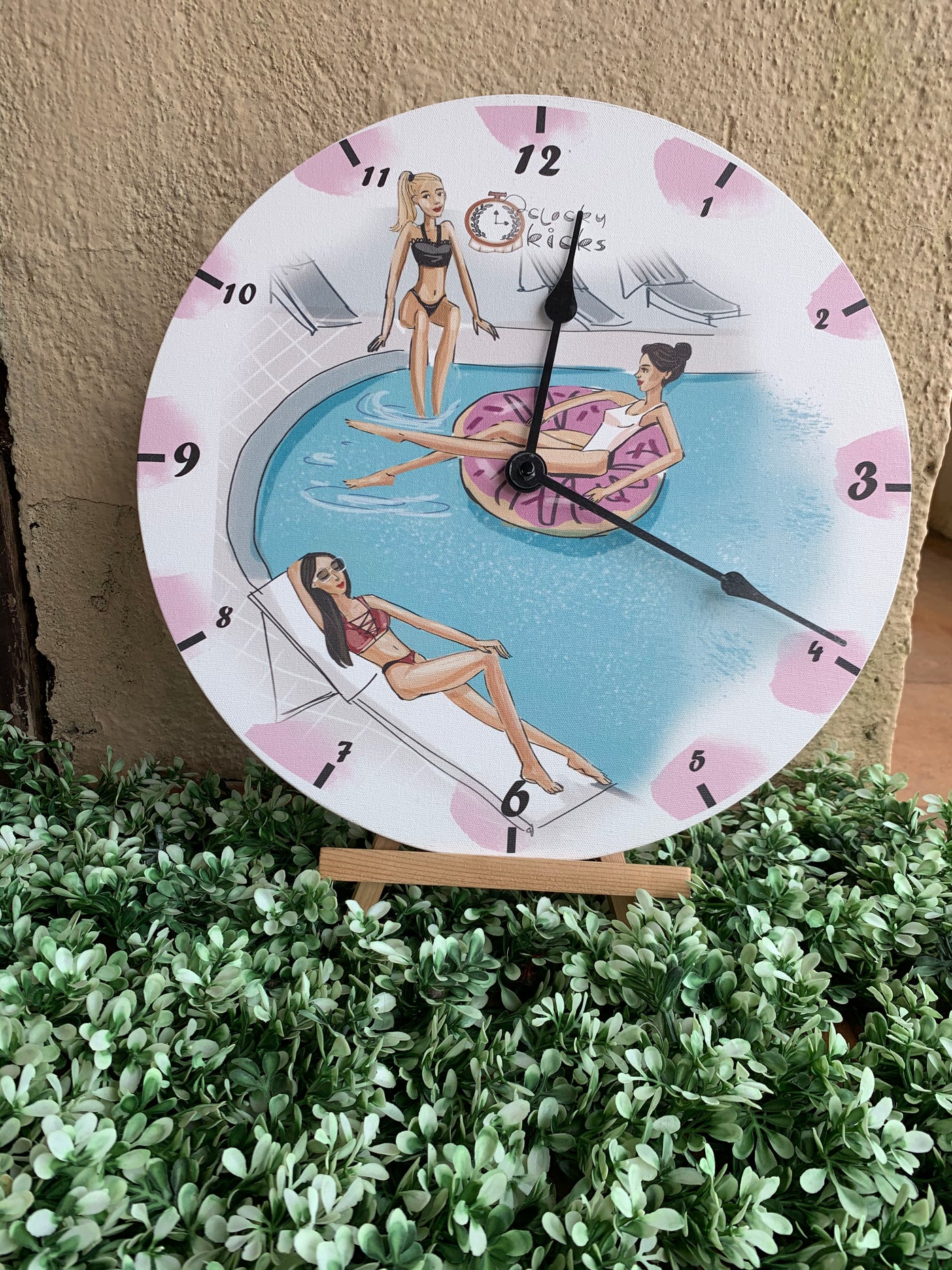 Cool Pool Fun Clock