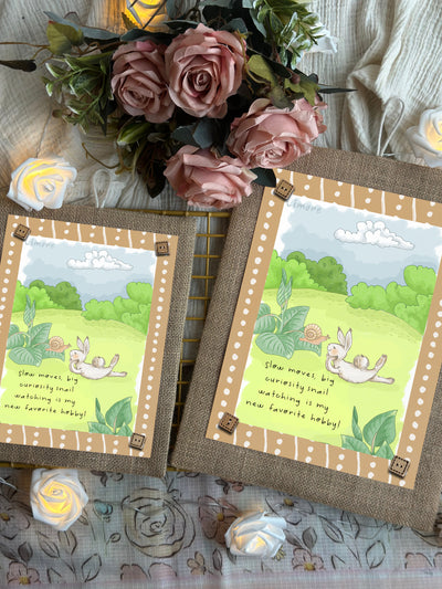 Snail Watcher Bunny Wall Art