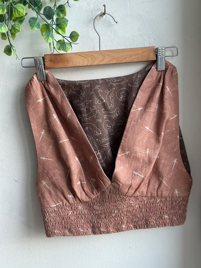 Brown Reversible Plunge Panache Bralette