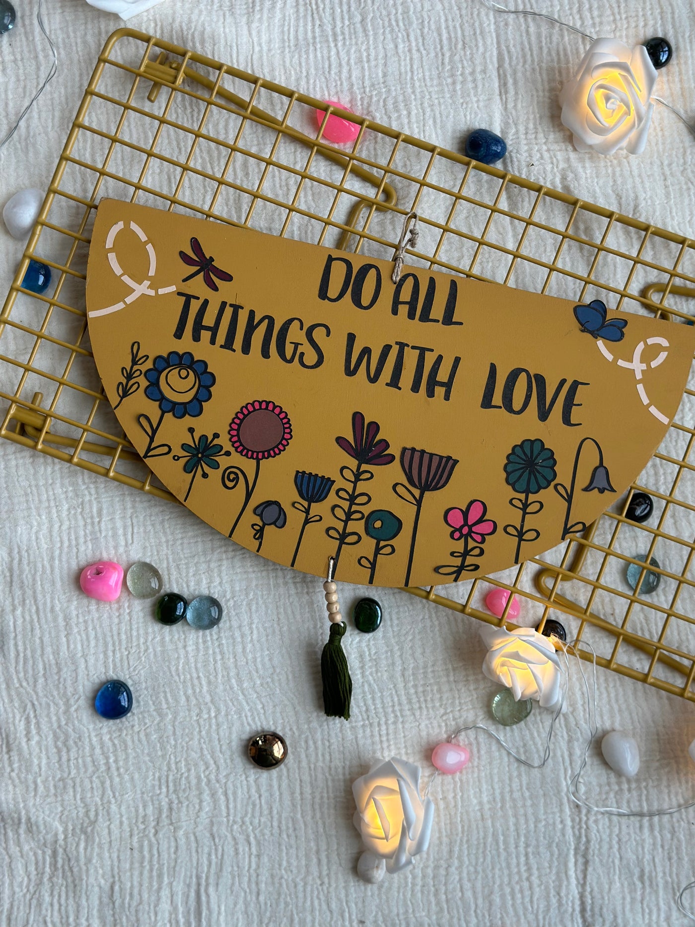 Do all things with love - Enchanted Semi-Circle Wall Art