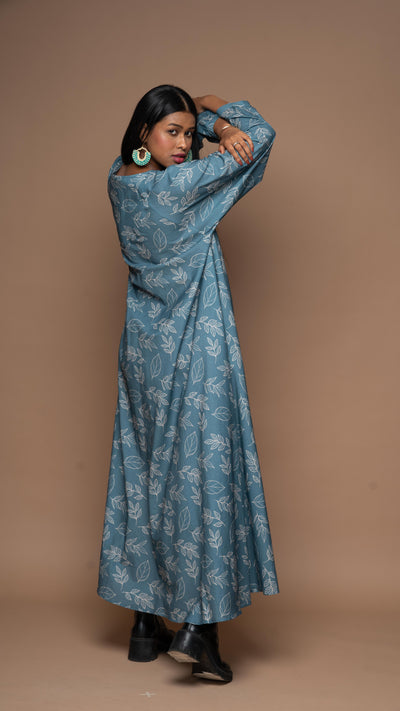 Free Spirit Long Maxi Dress in Rising Up Pattern