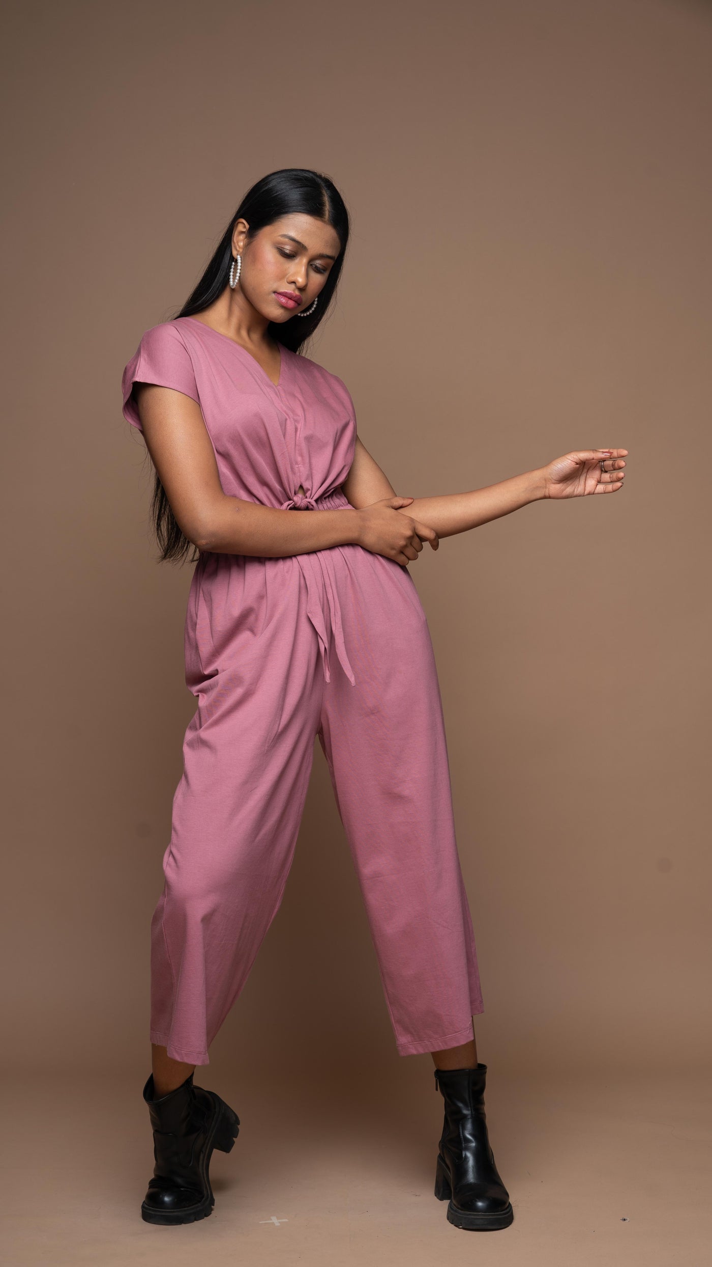 Knot me up Jumpsuit in mauve