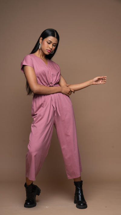 Knot me up Jumpsuit in mauve