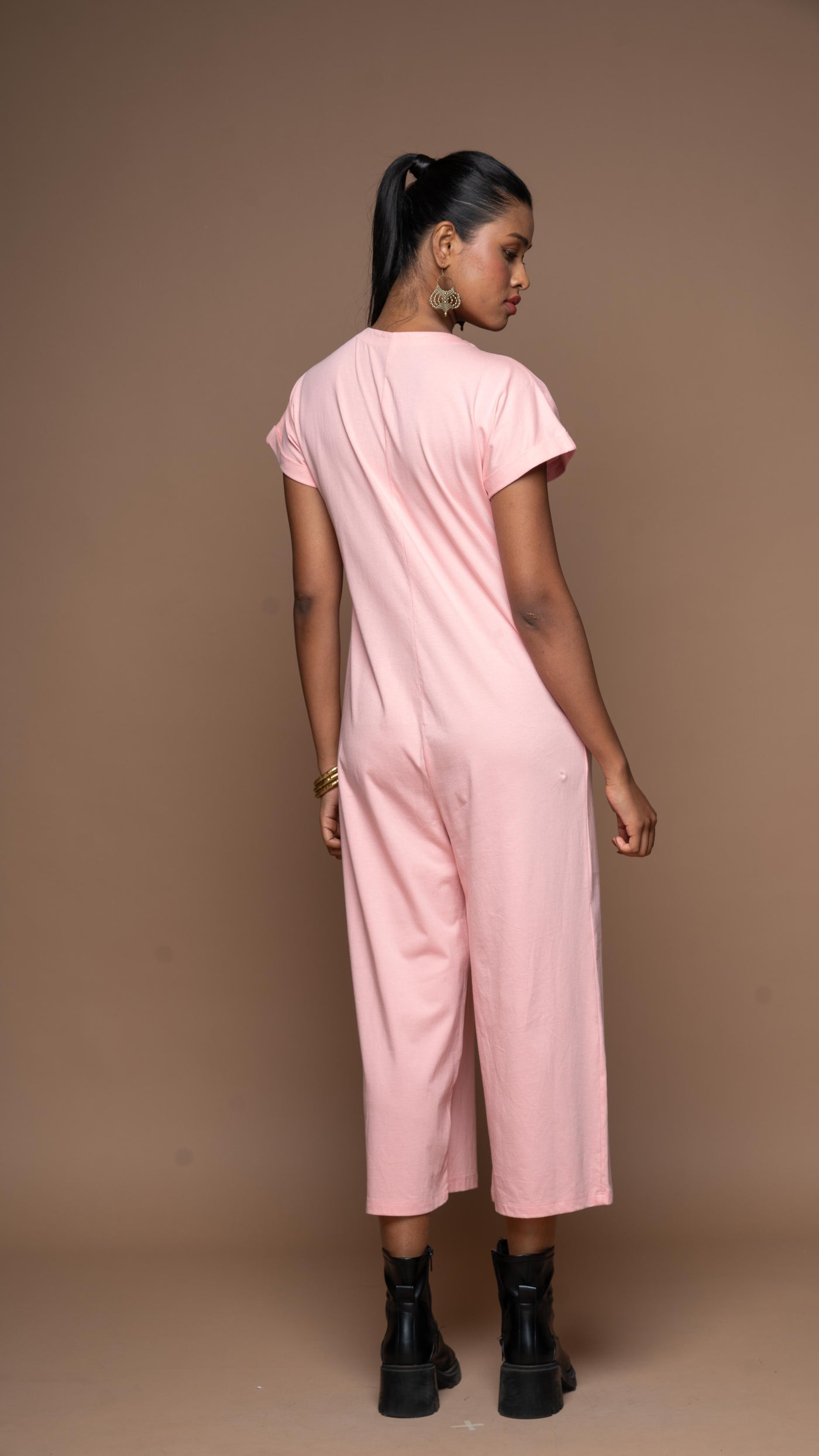 Vogue V Jumpsuit in Blush