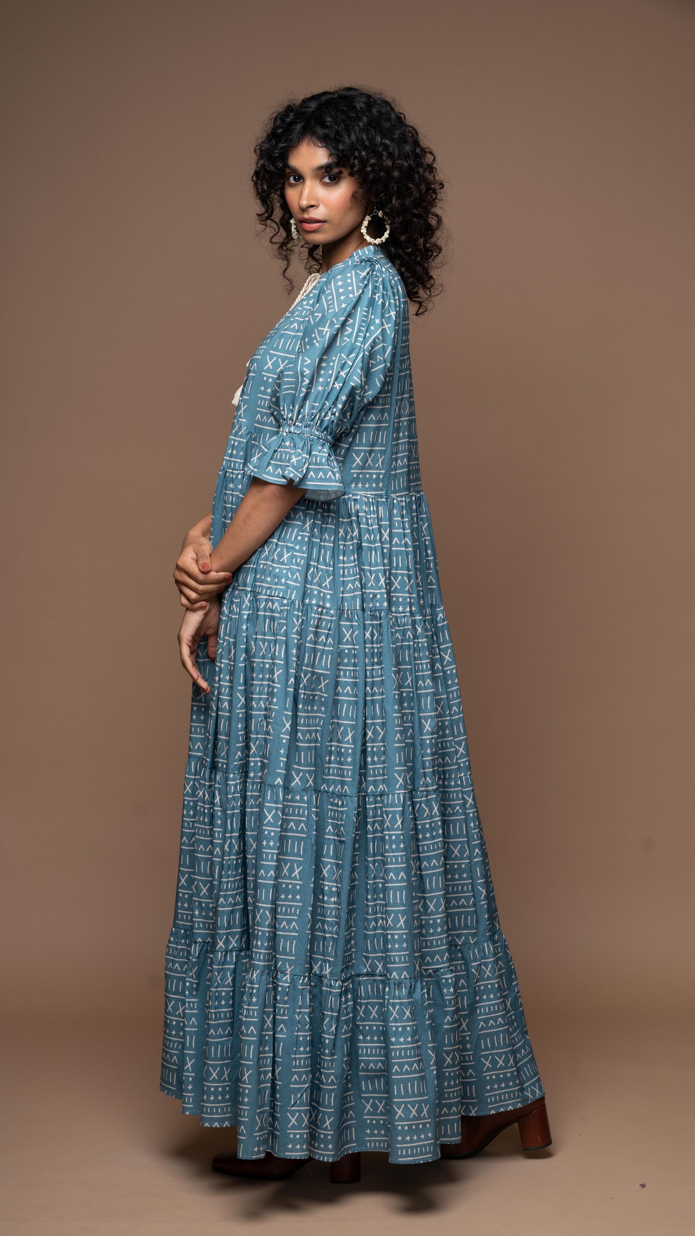 Pure Bliss Long Maxi Dress in Back to Basics Pattern