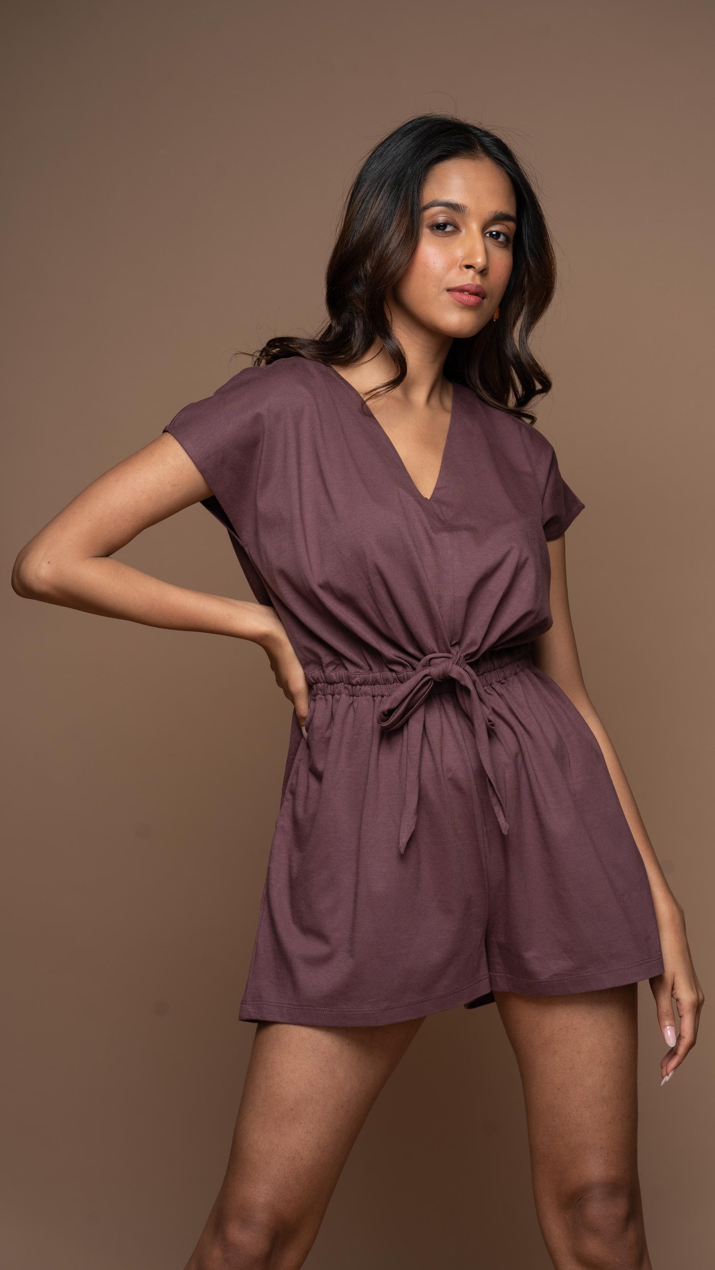 Knot me up Jumpsuit in muted Plum