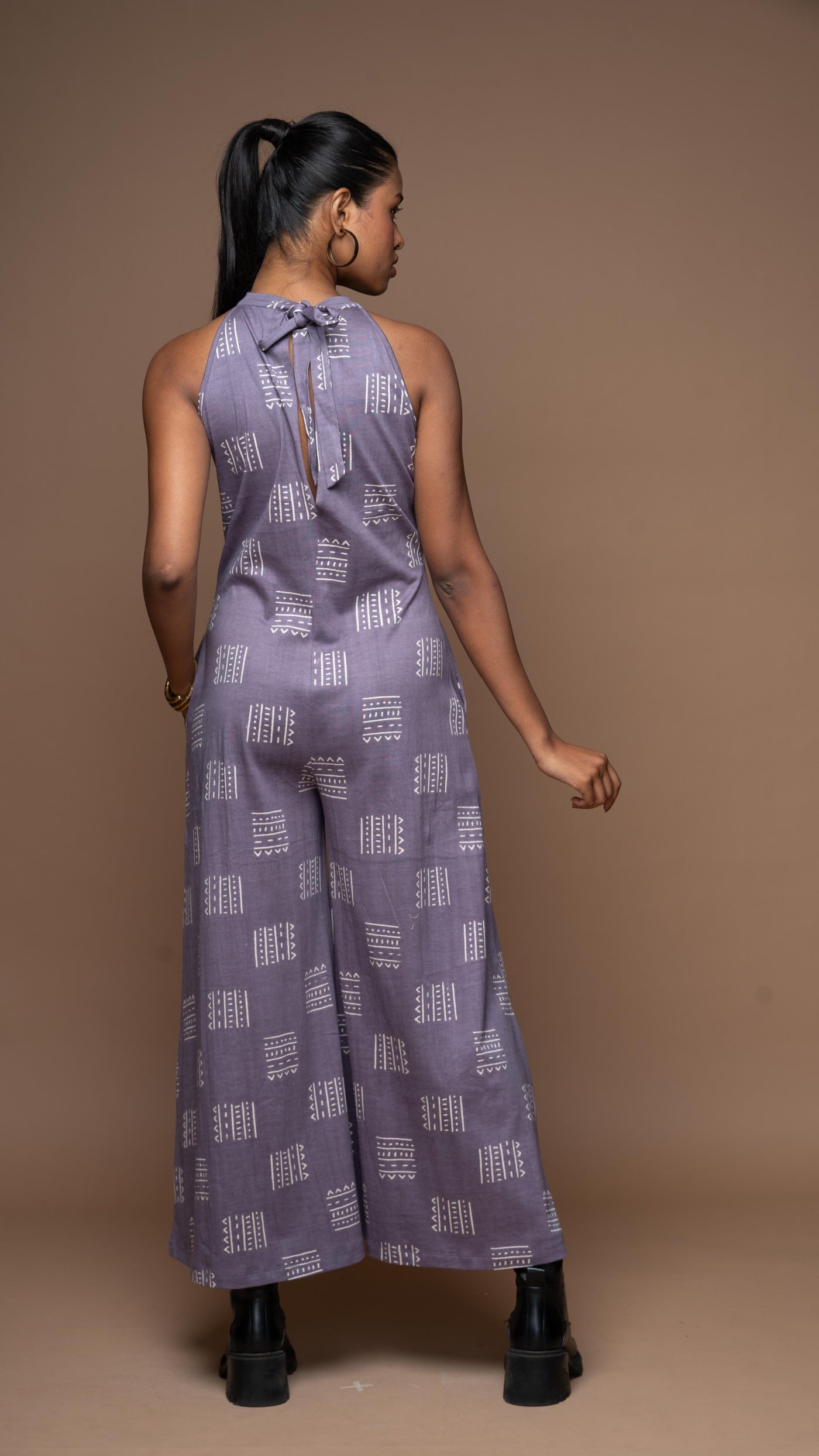 Halter Chic Jumpsuit in Going somewhere Pattern