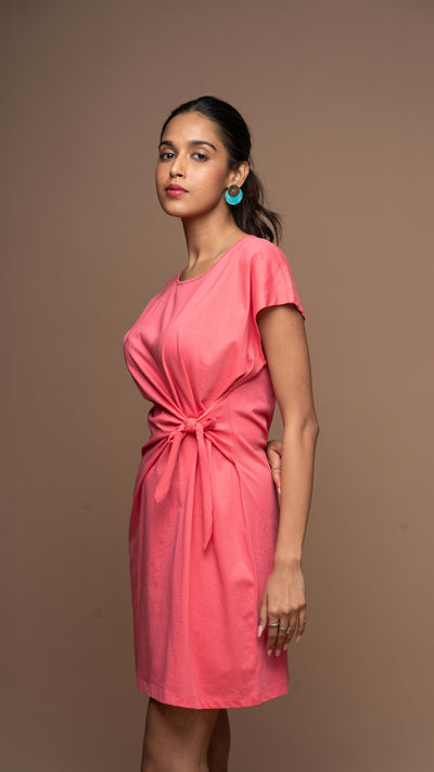 Knot Me Pretty Jersey Dress - Fuchsia