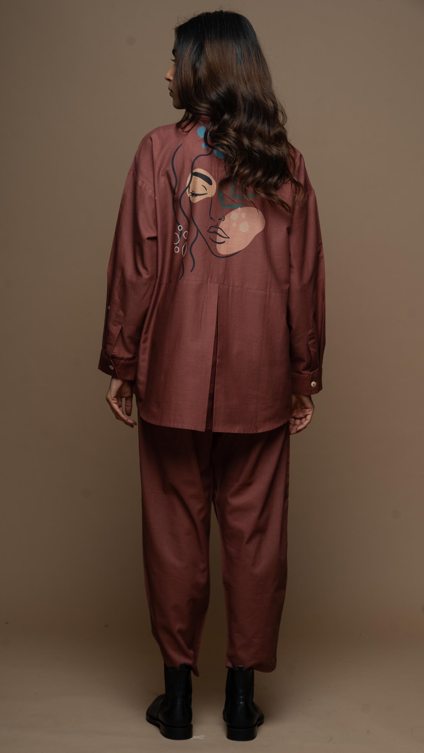 Marsala Tranquil Lady: Co-ord Pants Set