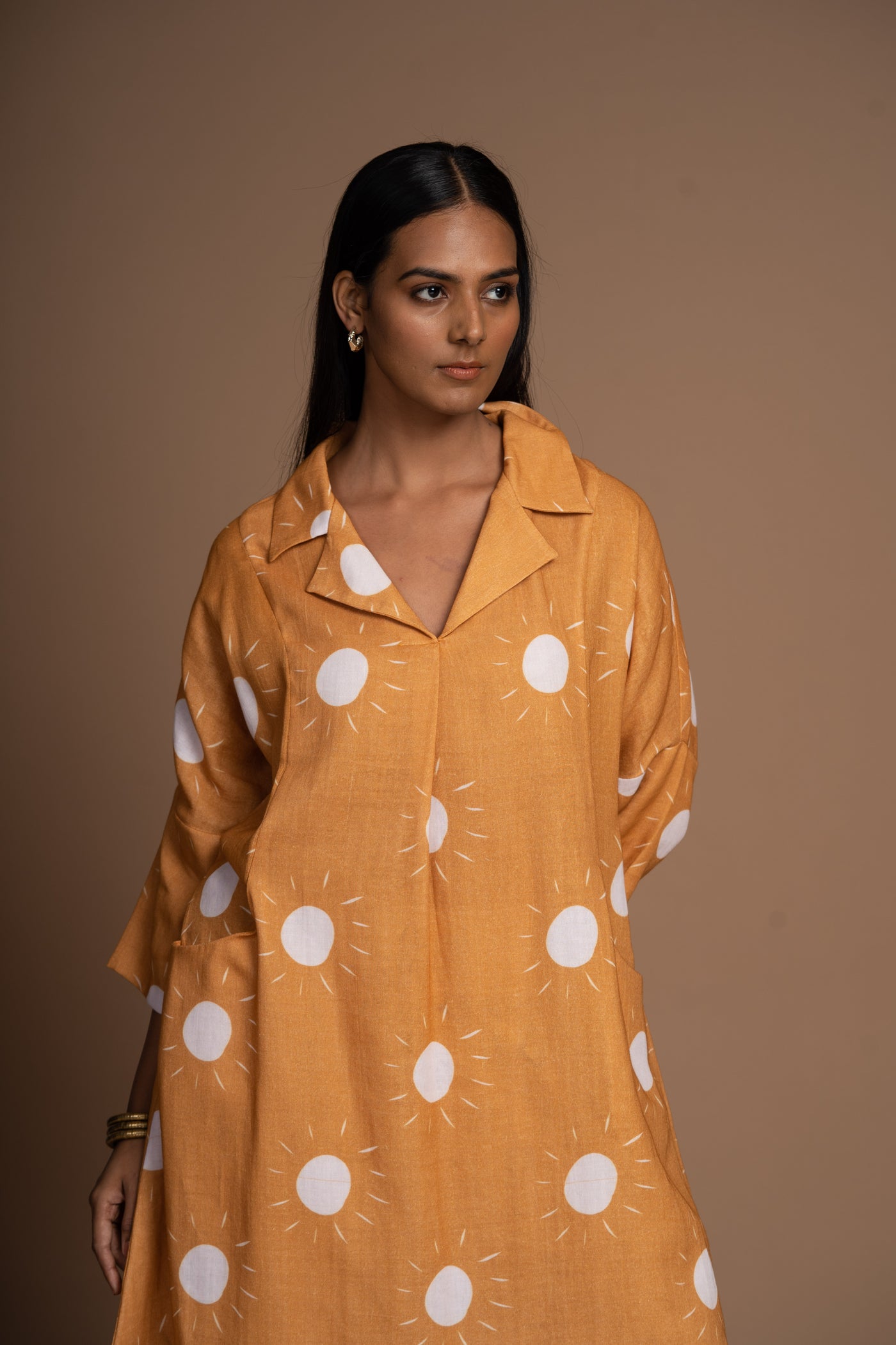 Mustard Fira Kurta in Sunshines on Pattern