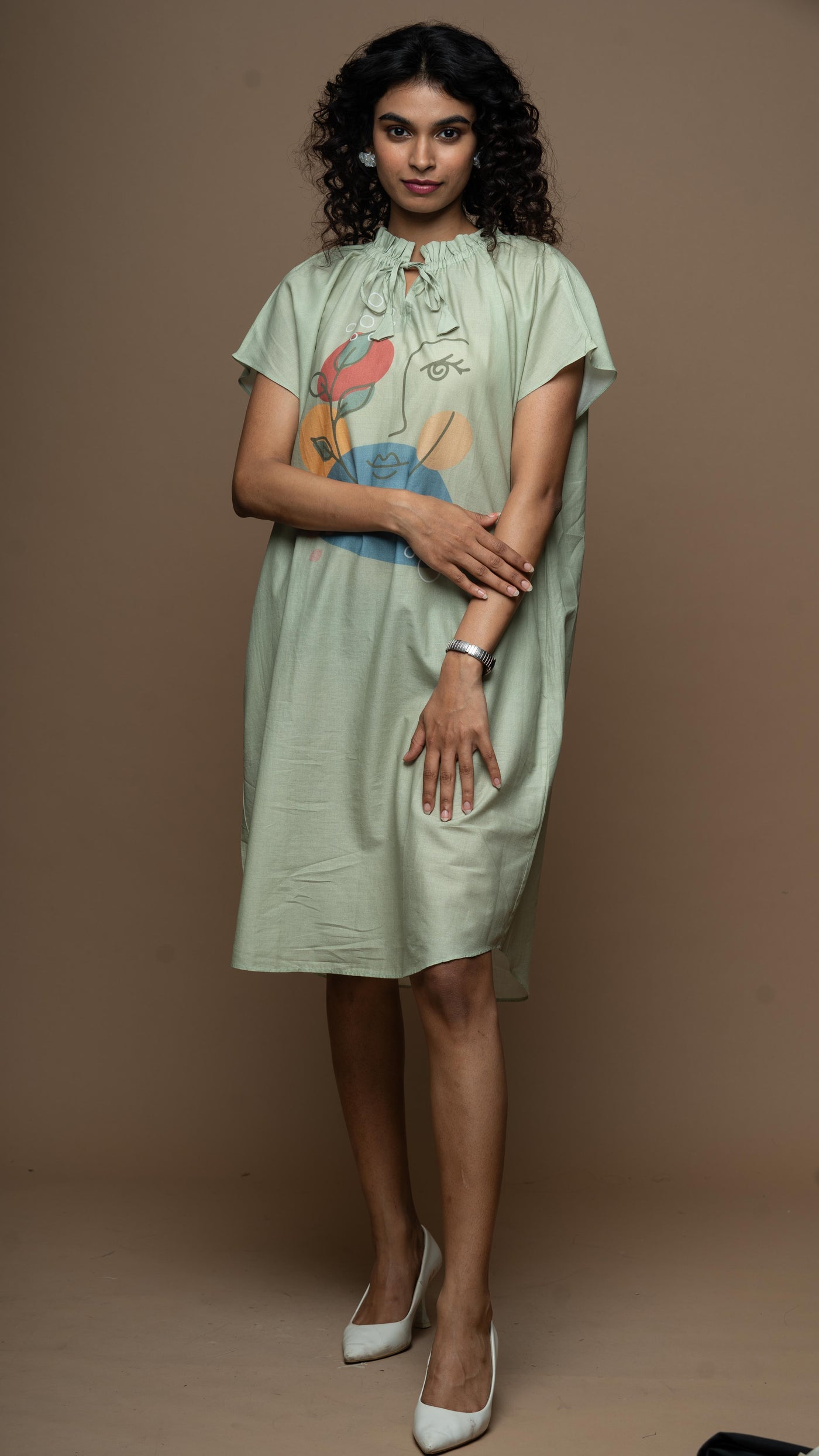 Soft Mint Radiant Beauty Shirt Dress